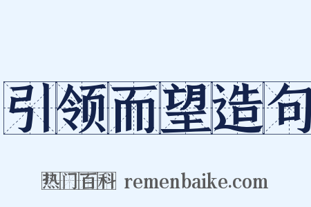 引领而望造句是什么意思的图片